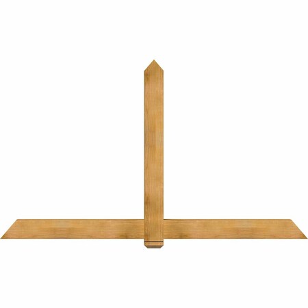 Ekena Millwork Eugene Rough Sawn Timber Gable Bracket, Western Red Cedar, 96"W x 56"H x 4"D x 6"F, 14/12 Pitch GBW096X56X0406EUG00RWR